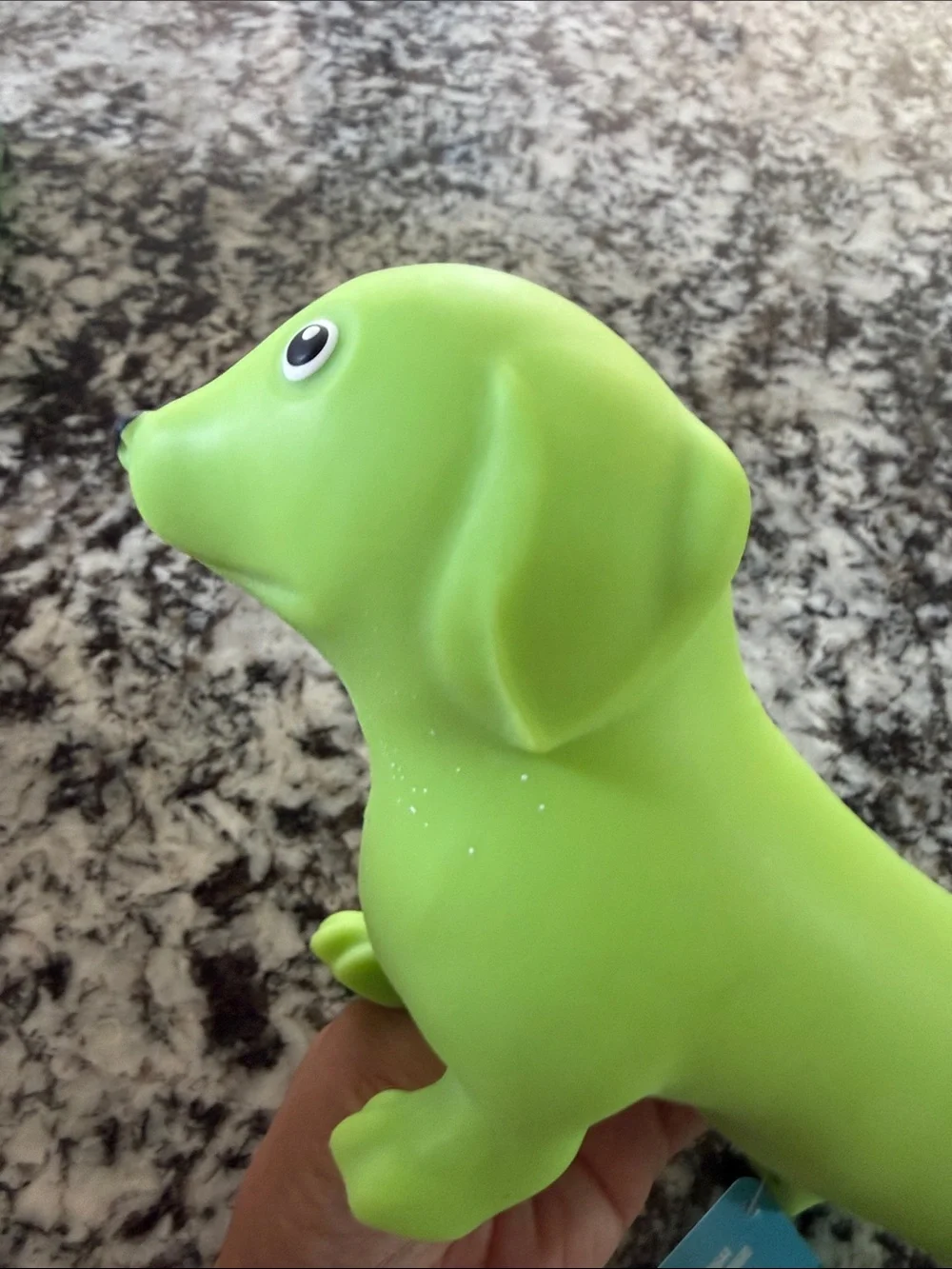 Green Dachshund Squeezy squishy Toy for Kids NWT
